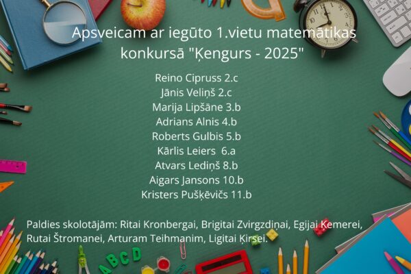 Matemātikas konkurss “Ķengurs – 2025” Ķengurs
