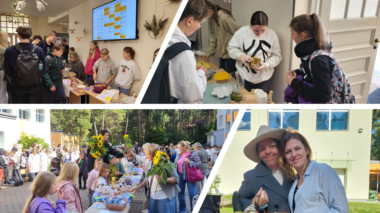 Skolas pagalmā un gaiteņos valdīja īsta rudens noskaņa – Miķeļdiena!