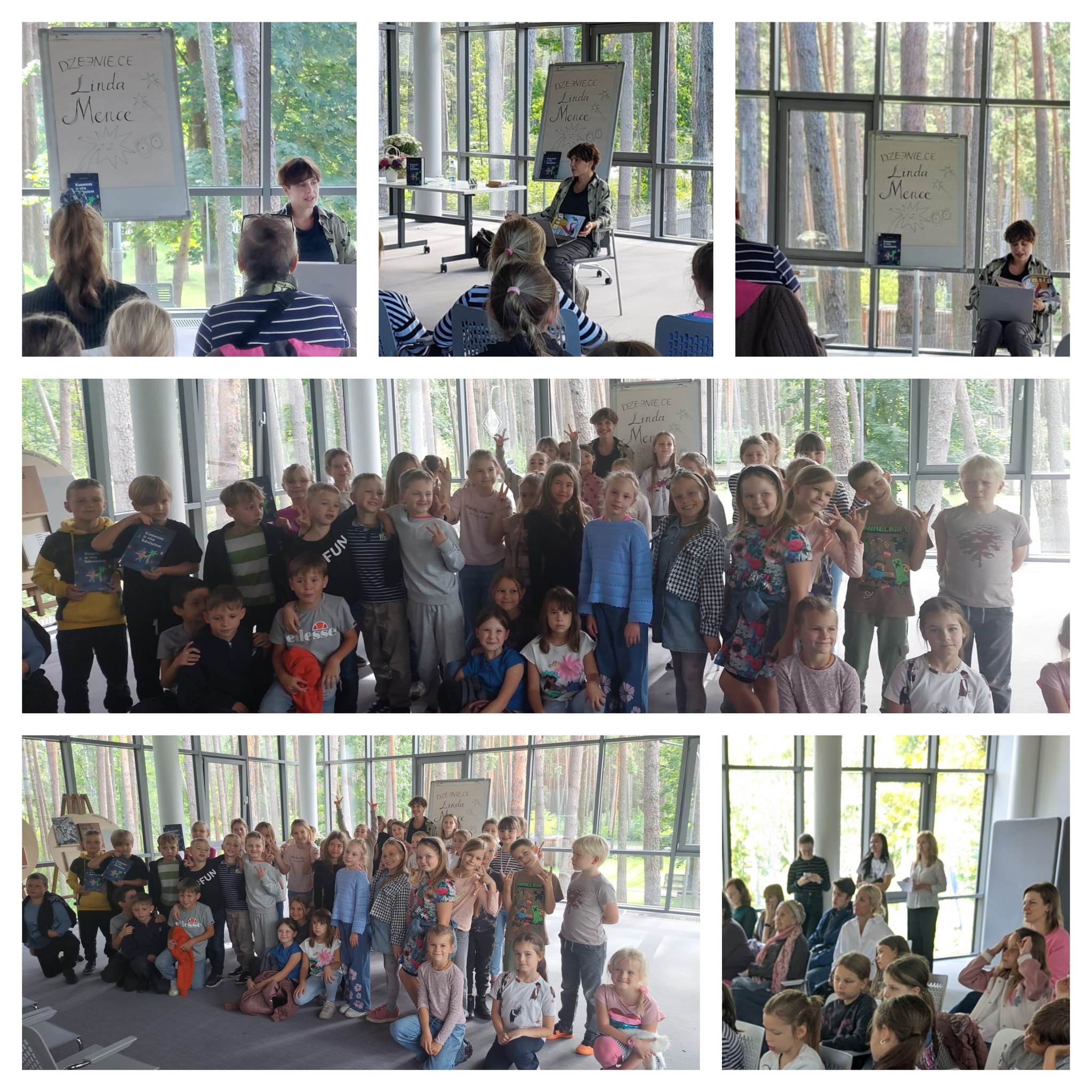 Tikšanās ar dzejnieci Lindu Menci Jūrmalas Centrālās bibliotēkas Bērnu un jauniešu nodaļā.