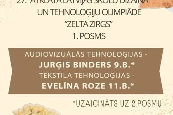 Dizaina un tehnoloģiju olimpiāde “Zelta zirgs”